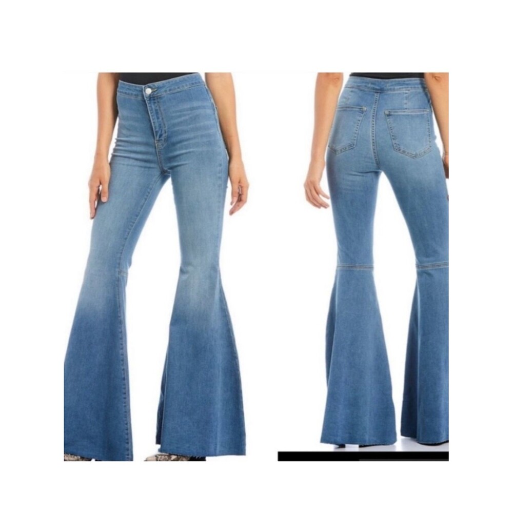 Free People Just Float On Flare Jeans in Jericho Blue SZ 29 8